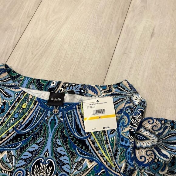 Rafaella Women's  3/4 Sleeve Multicolor Shirt size M - Picture 4 of 6